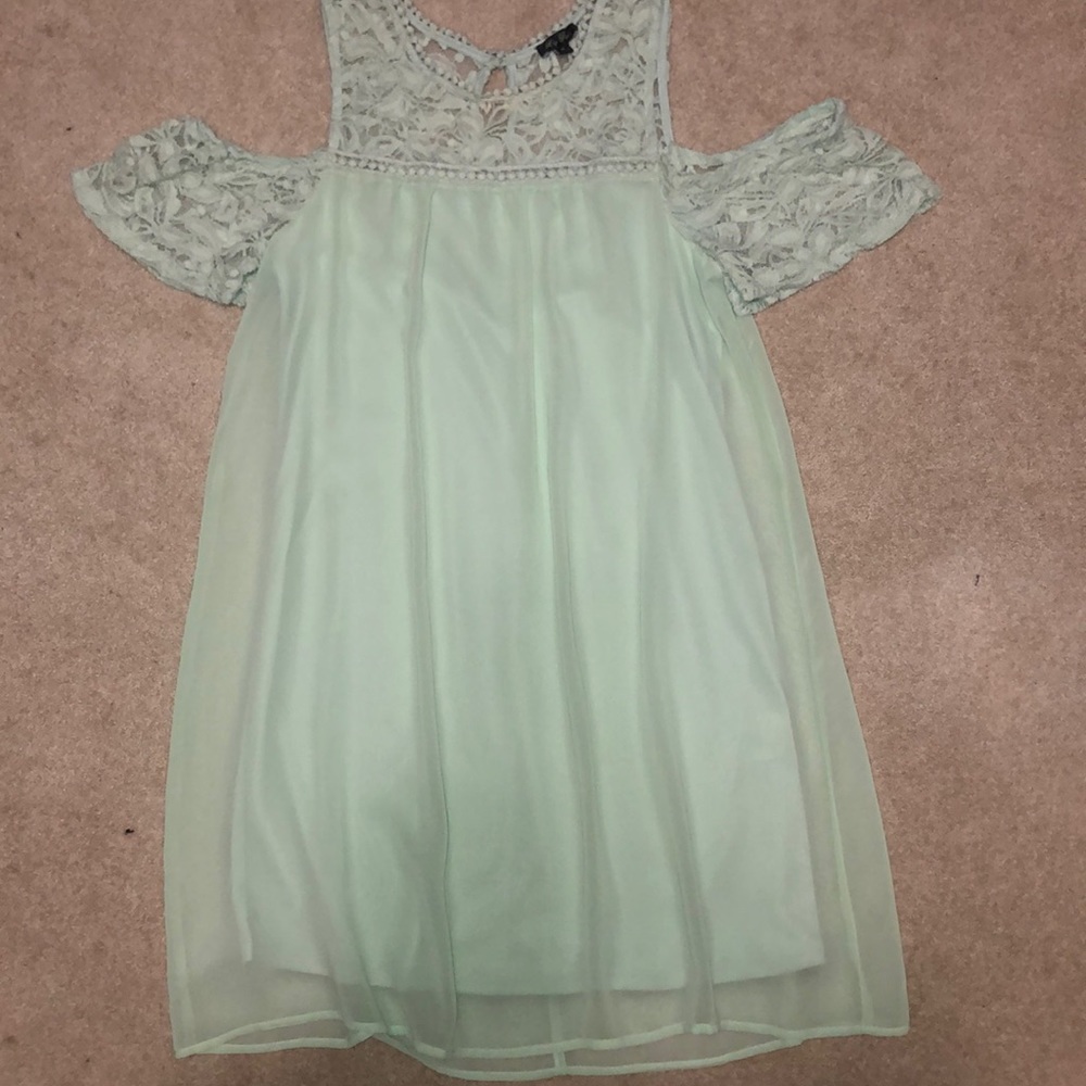 Lace cold shoulder dress